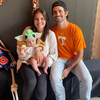 Kasey Akins's & her husband, Conner Brandon with their son Campbell James Brandon.
